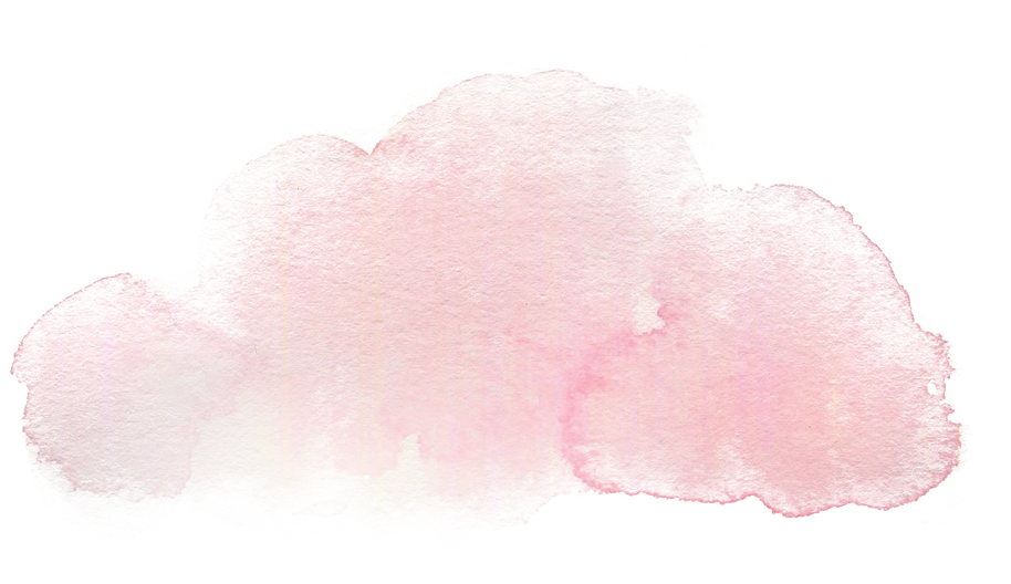 Abstract watercolor pink cloud.